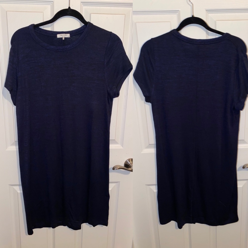Rag & Bone Navy/Blk Knit T-Shirt Dress